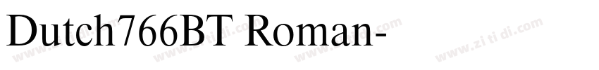 Dutch766BT Roman字体转换